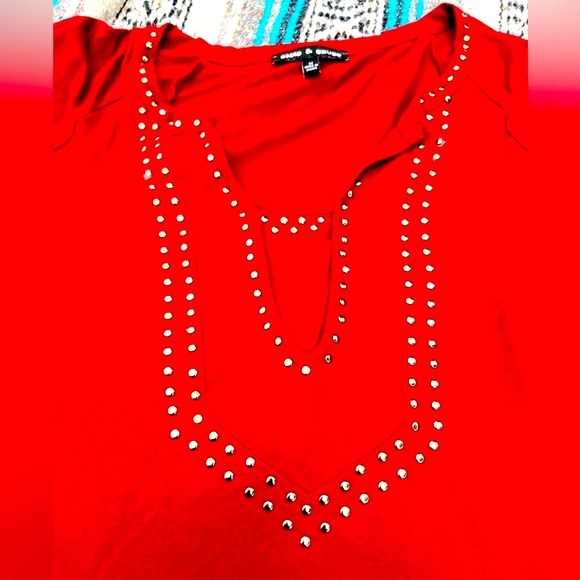 Cable and Gauge Top, Long Sleeve, Burgundy Colored, Size Medium - Picture 2 of 3